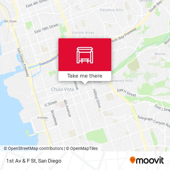 Mapa de 1st Av & F St