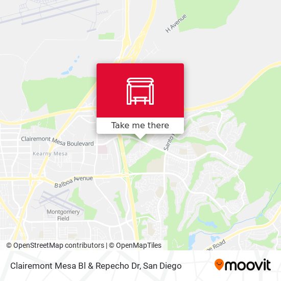 Clairemont Mesa Bl & Repecho Dr map