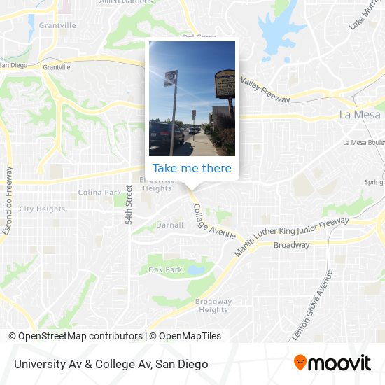 University Av & College Av map