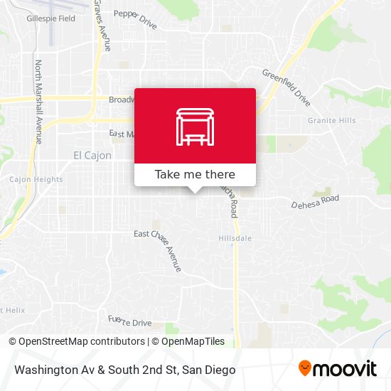 Mapa de Washington Av & South 2nd St