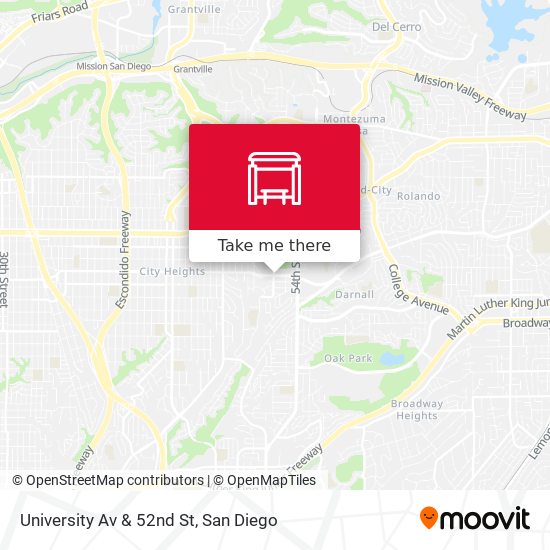 University Av & 52nd St map