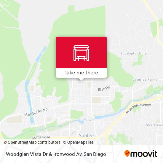 Woodglen Vista Dr & Ironwood Av map