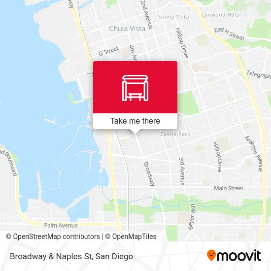 Broadway & Naples St map