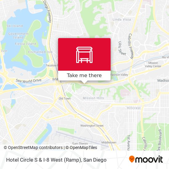 Hotel Circle S & I-8 West (Ramp) map