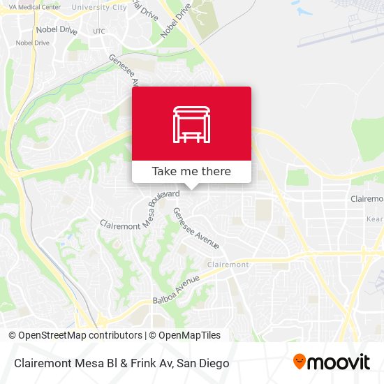 Clairemont Mesa Bl & Frink Av map