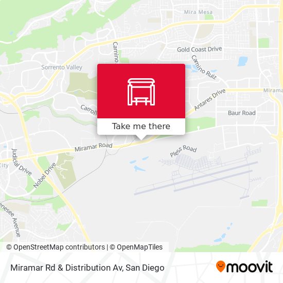 Miramar Rd & Distribution Av map