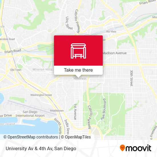 Mapa de University Av & 4th Av
