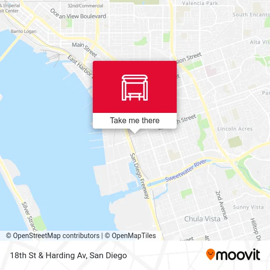 18th St & Harding Av map