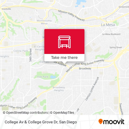 Mapa de College Av & College Grove Dr
