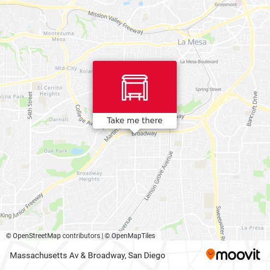 Massachusetts Av & Broadway map
