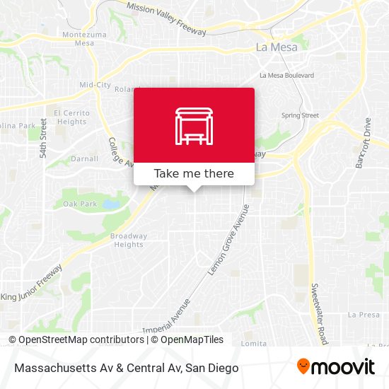 Massachusetts Av & Central Av map
