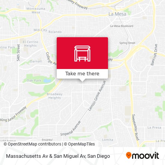 Massachusetts Av & San Miguel Av map