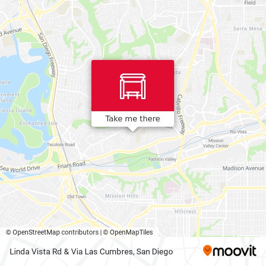Mapa de Linda Vista Rd & Via Las Cumbres