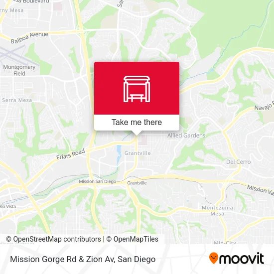 Mapa de Mission Gorge Rd & Zion Av