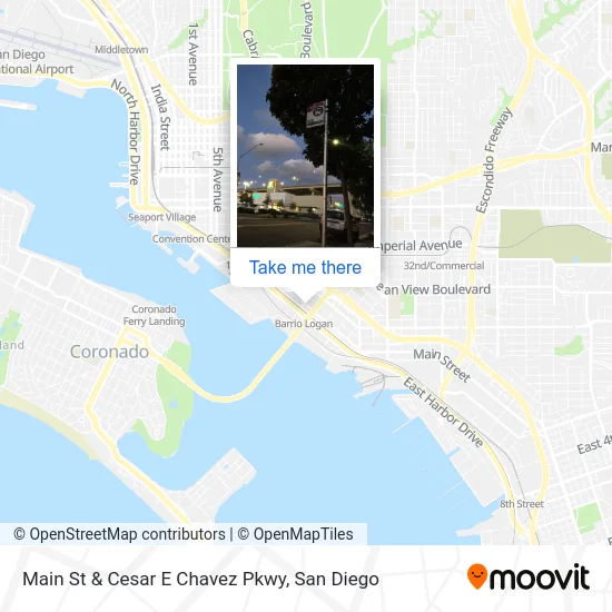 Main St & Cesar E Chavez Pkwy map