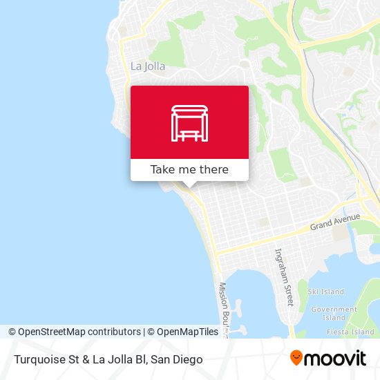 Mapa de Turquoise St & La Jolla Bl
