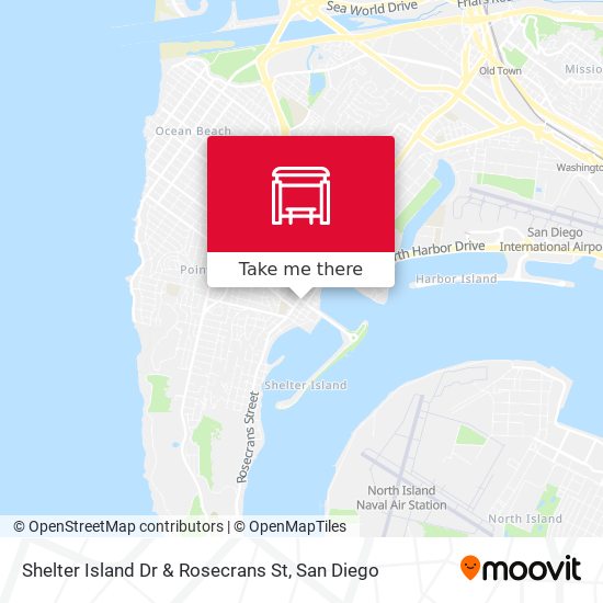 Shelter Island Dr & Rosecrans St map