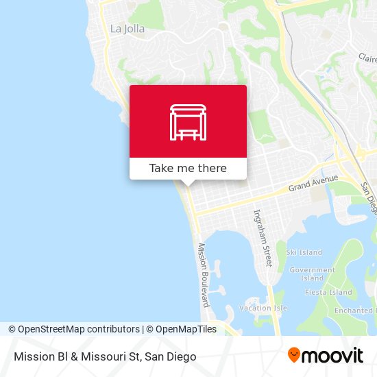 Mission Bl & Missouri St map