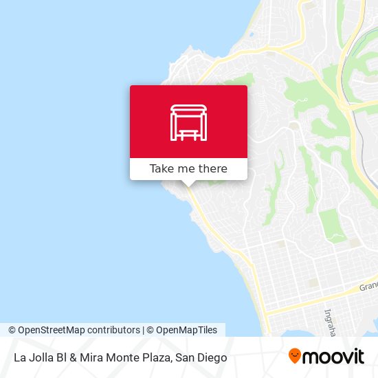 La Jolla Bl & Mira Monte Plaza map