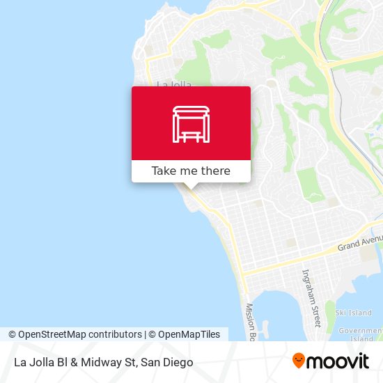 Mapa de La Jolla Bl & Midway St