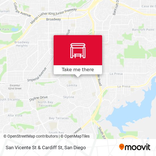 San Vicente St & Cardiff St map