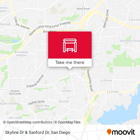 Skyline Dr & Sanford Dr map