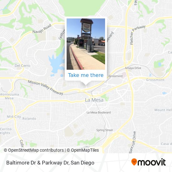 Baltimore Dr & Parkway Dr map