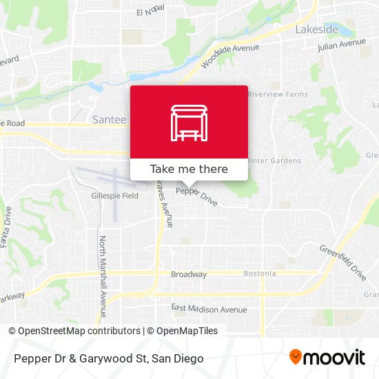 Pepper Dr & Garywood St map