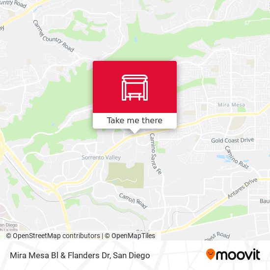 Mira Mesa Bl & Flanders Dr map