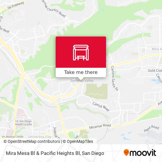 Mira Mesa Bl & Pacific Heights Bl map