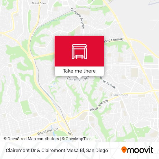 Clairemont Dr & Clairemont Mesa Bl map