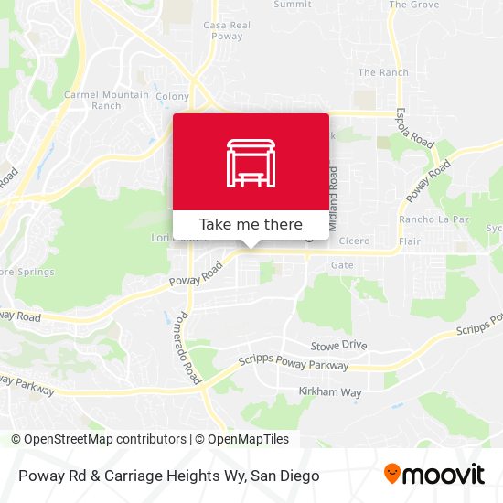 Poway Rd & Carriage Heights Wy map