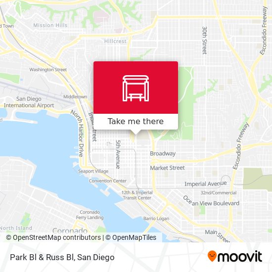 Park Bl & Russ Bl map