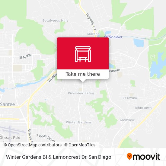 Winter Gardens Bl & Lemoncrest Dr map
