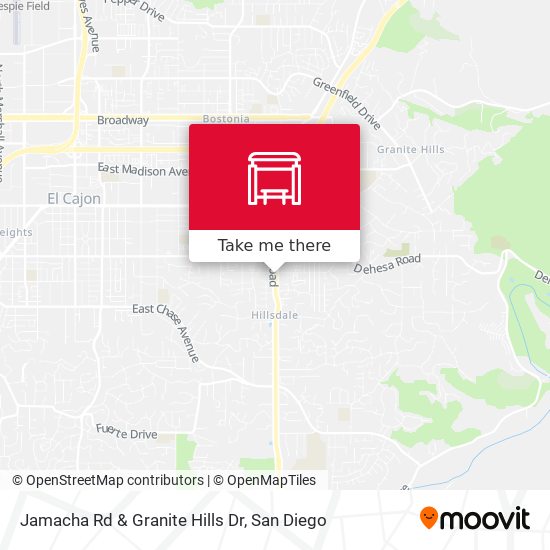 Jamacha Rd & Granite Hills Dr map
