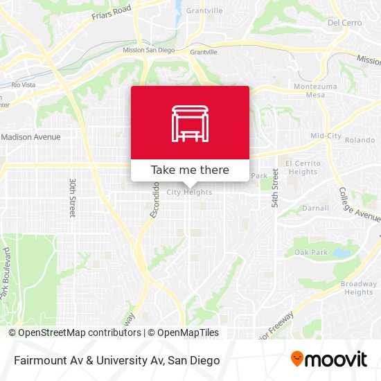 Fairmount Av & University Av map
