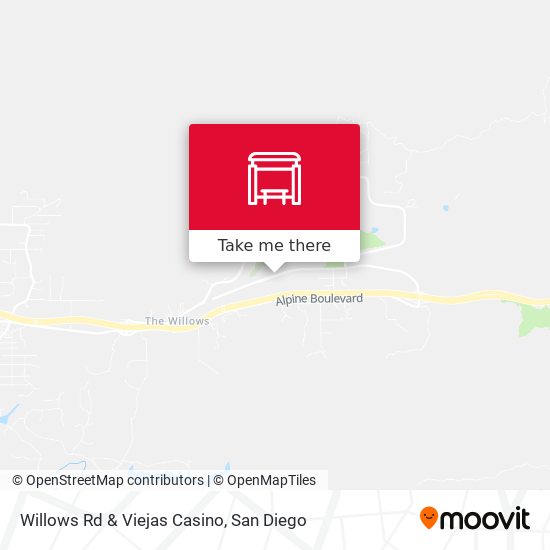 Willows Rd & Viejas Casino map