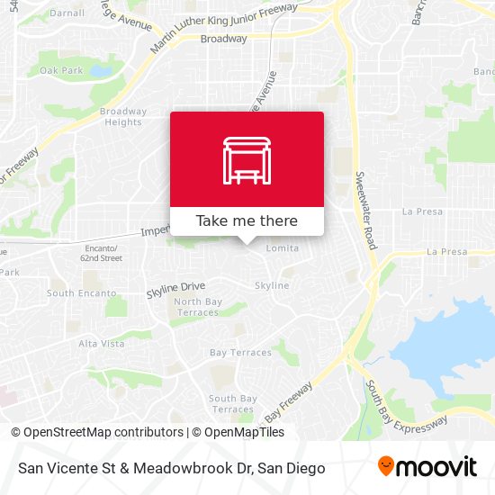 San Vicente St & Meadowbrook Dr map