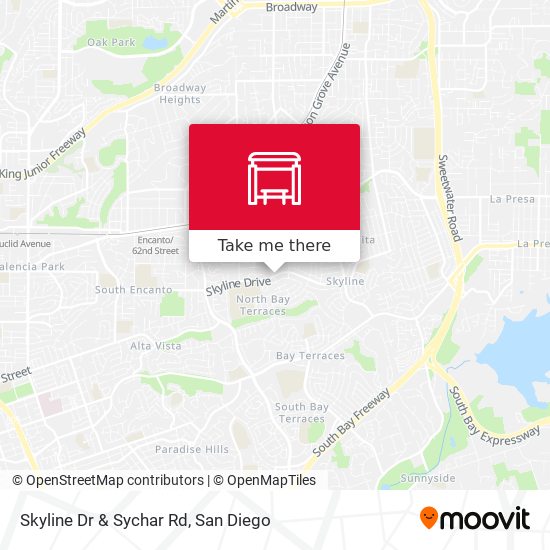 Skyline Dr & Sychar Rd map