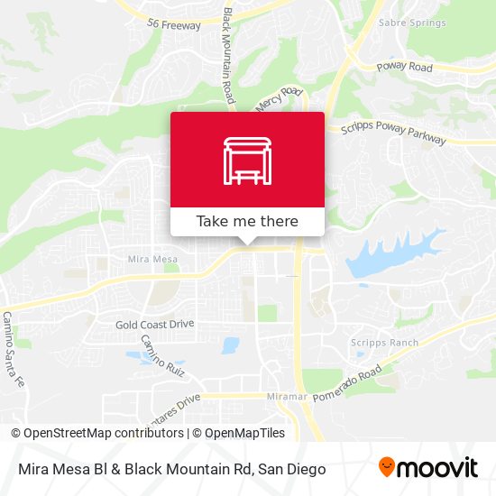 Mira Mesa Bl & Black Mountain Rd map