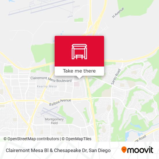 Mapa de Clairemont Mesa Bl & Chesapeake Dr