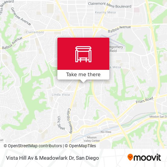 Vista Hill Av & Meadowlark Dr map
