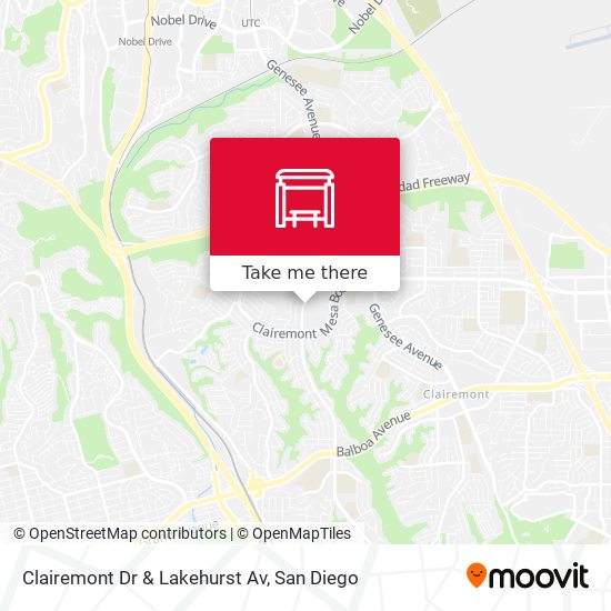 Clairemont Dr & Lakehurst Av map