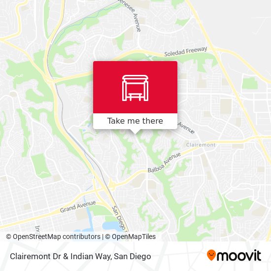 Clairemont Dr & Indian Way map