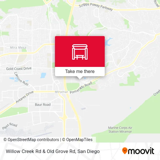 Willow Creek Rd & Old Grove Rd map