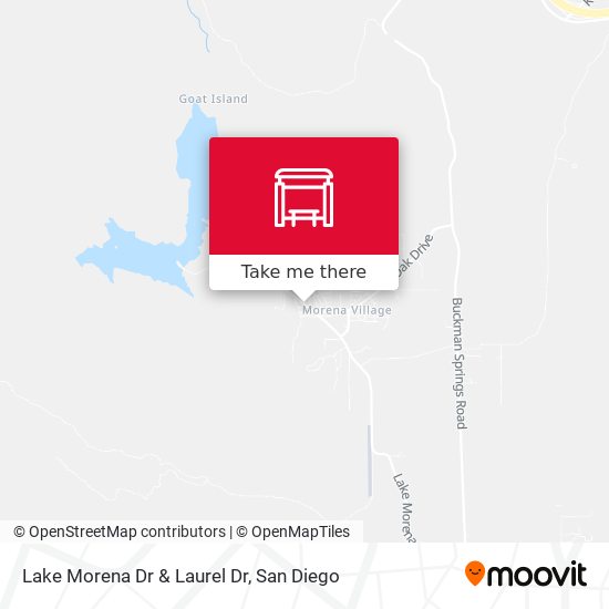 Lake Morena Dr & Laurel Dr map