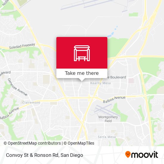 Convoy St & Ronson Rd map