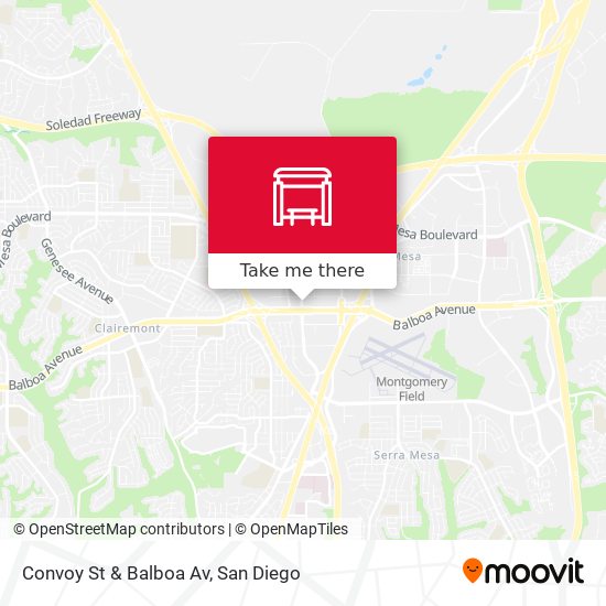 Convoy St & Balboa Av map