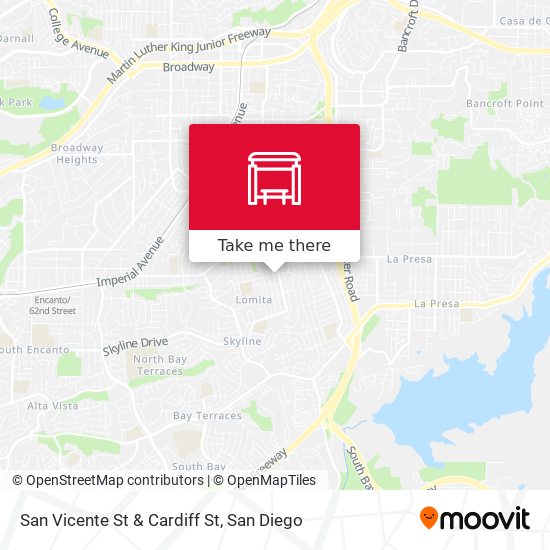 San Vicente St & Cardiff St map