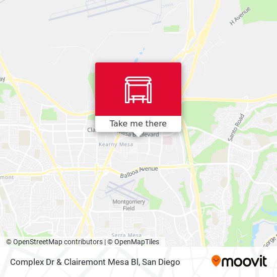 Complex Dr & Clairemont Mesa Bl map